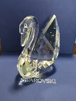 Swarovski Cristal Transparente Cisne Grande Firmado 1075309 Con Guantes Foto 1 de 4