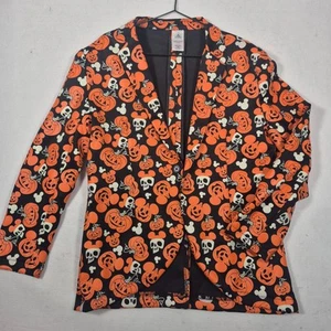 Disney Parks Mickey Pumpkin Blazer Jacke Herren S/M schwarz orange Kerb Revers - Bild 1 von 11