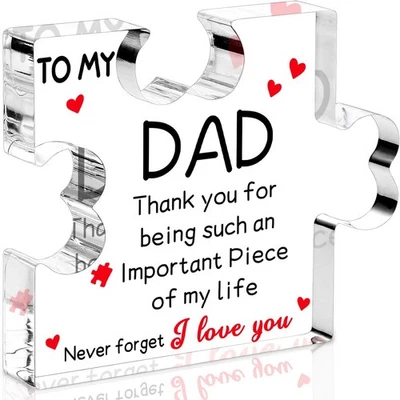 Presentes de pai, presentes de aniversário para - Placa de acrílico gravada 3,9 x transparente  - Imagem 1 de 4