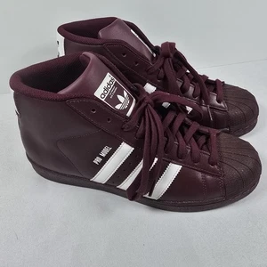 Adidas Pro Model Maroon High Top Athletic Shoes Sneaker Basketball Mens 8.5 - Picture 1 of 12