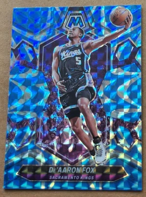 2023-24 Panini Mosaic De'Aaron Fox Reactive Blue Prizm #163 Sacramento Kings - Image 1 of 2