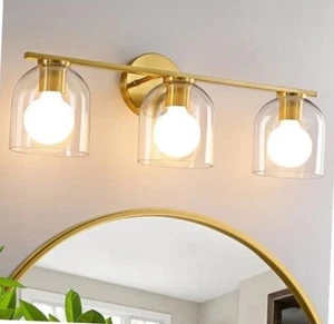 Bathroom Vanity Light Fixtures: 23.3 Inch Modern Brushed Gold Bathroom Light - Picture 1 of 3