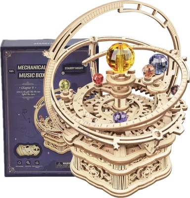 Puzzle 3D Modello in Legno per Adulti Meccanico Musica Scatola - Modellismo Da C - Immagine 1 di 4