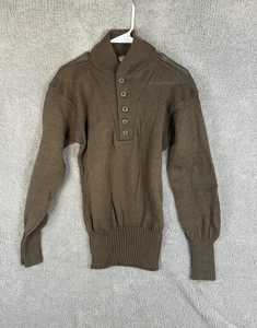 Vintage US Military Sweater Herren Medium ODWool Schalkragen Pulli 80er - Bild 1 von 11