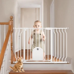Babygitter mit Katzentür für Treppe - Babygitter mit Haustiertür Auto Close 29,5"... - Bild 1 von 9