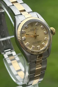 Rolex OP 26mm, ladies Watch, Gold and S/S, Oyster, Serviced, Champagne Dial_Mint - Picture 1 of 19