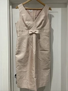 HOBBS Invitation Dress Silk Wool Pink Lined Shift Sleeveless UK 14 Occasion - Picture 1 of 16