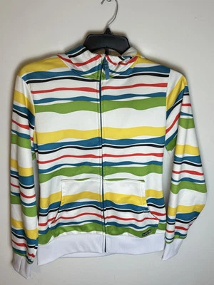 Burton Dryride Colombo Hoodie Jacket Full Zip Snowboard Striped Mens Large - Image 1 of 4