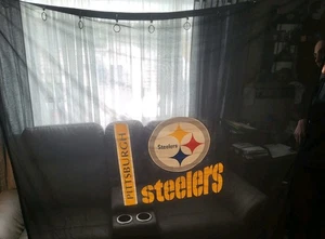 Cortina de ducha Pittsburgh Steelers logotipo clásico 72"X72" con (11) anillos  - Imagen 1 de 4