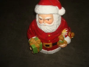 MARTHA STEWART COLLECTION SANTA COOKIE JAR HOLIDAY GARDEN - Picture 1 of 9