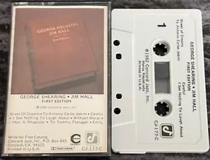 George Shearing Jim Hall First Edition Audio Cassette Tape 1982 Made In The USA - Picture 1 of 3