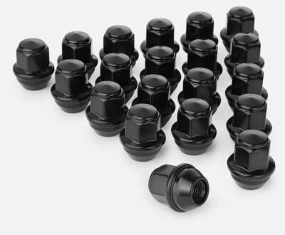 20x OEM Black Factory Style Lug Nuts Fits Ford Lincoln 12x1.5 Fusion Focus Escap - Image 1 of 4