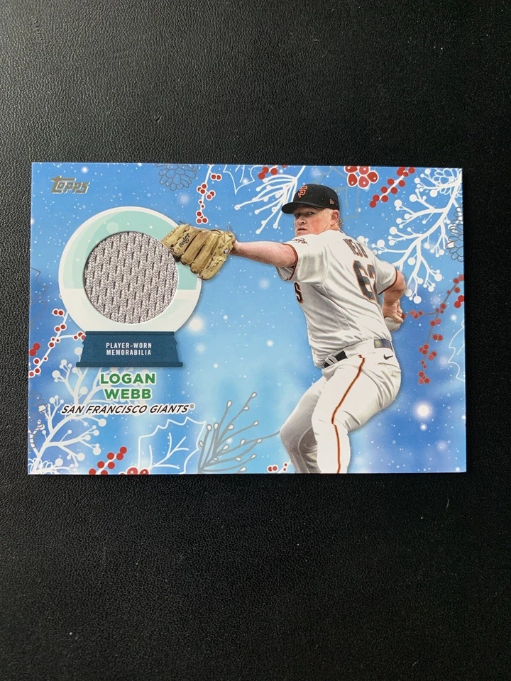 Logan Webb 2023 Topps Holiday   JERSEY RELIC #RC-LW San Francisco Giants - Image 1 of 1