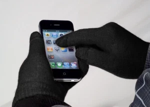 Gants écran tactile pour Archos 97 Neon Taille S-M Noir - Photo 1/3