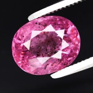 2.36ct 8x6.5mm Oval Purplish Pink Sapphire Gemstone Madagascar *Heated