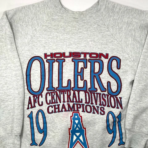 *VINTAGE* Houston Oilers 1991 AFC Central Division Champions Sweatshirt (S) Cover