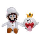 2pcs Super Mario Bros King Boo Gost & Wedding Odyssey Mario Plush Doll Soft Toy