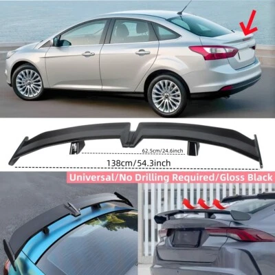 UNIVERSAL REAR TRUNK LID SPOILER WING PRO STYLE FITS FORD FOCUS SEDAN 2012-2018 Foto 1 de 4