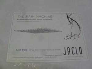 Jaclo S219-PCH The Rain Machine 16" Cuadrado Latón Cabezal de Ducha 2.5GPM Cromo - Imagen 1 de 2