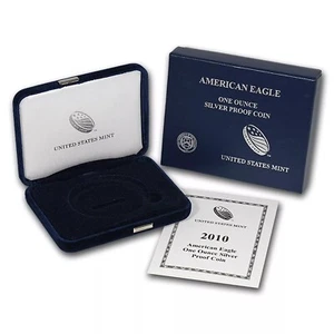 2010 American Silver Eagle Proof Coin OGP US Mint Box w Original COA - NO COIN - Picture 1 of 1