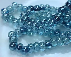 Cuentas de semillas de vidrio checo tamaño 6/0 "AZUL LUMI" hebras - Imagen 1 de 7
