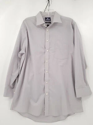 Stafford Easy Care Dress Shirt Mens Adult Size 17 32-33 Color Gray Button Down - Image 1 of 4