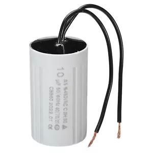 CBB60 10uF Running Capacitor AC 450V 2 Wires 50/60Hz Cylinder 60x35mm - Picture 1 of 5
