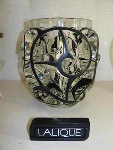 Lalique Crystal Flamme Vase Clear Black Enamel Numbered Edition BNIB 10369100 - Picture 1 of 3