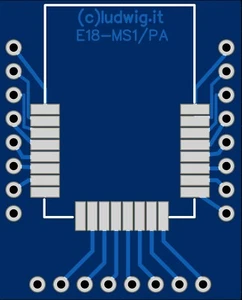 4 x Breakout Board (PCB) für/for CC2530 Zigbee Modul(e) ebyte E18-MS1 /PA1/PA2 - Bild 1 von 4