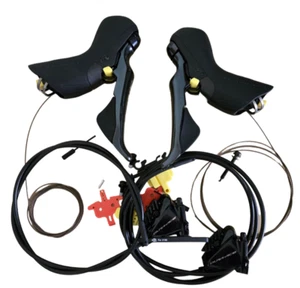 SHIMANO Dura-Ace ST-9120 2x11s L+R Shift Hydraulic Disc Brake Levers & calipers - Picture 1 of 13