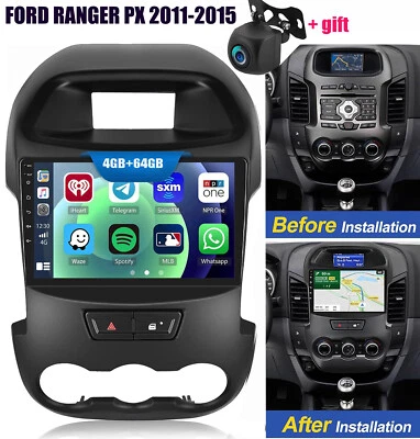 For Ford Ranger 2012-2015 Apple CarPlay Android 13 Head Unit Car Radio + Camera - image 1 of 4