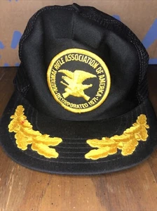 Cappello vintage NRA berretto adulto uomo snap back uova strapazzate nero rete schiuma USA - Foto 1 di 11