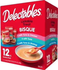 Hartz Delectables Bisque Variety Pack Lickable Cat Treats - Picture 1 of 3