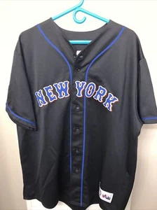 STITCHED SEWN ROBERTO ALOMAR NEW YORK METS MAJESTIC BASEBALL JERSEY MENS 2XL - Picture 1 of 8