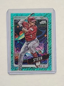 2024 Topps Cosmic Chrome Spencer Steer Turquoise Shimmer Refractor Card /199 - Picture 1 of 2