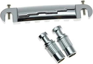 Chrome Electric Guitar Wrap around Bridge Tailpiece for Les Paul LP Junior - Picture 1 of 12
