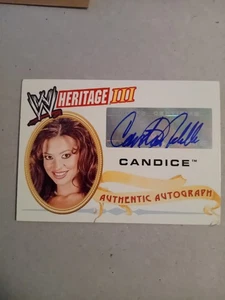 Topps Wwe Heritage III Auto Autograph Card Candice - Picture 1 of 2