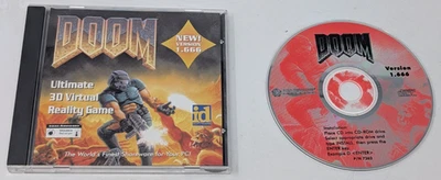 DOOM Shareware Version 1.666 CD-ROM PC Game 1993 Episode 1 Gold Medallion - Image 1 of 4