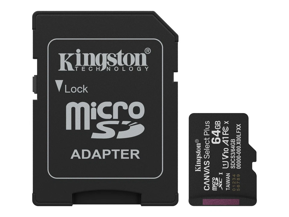 Kingston Canvas Select Plus microSDXC Extended Capacity SD SDCS3/64GB - Immagine 1 di 1