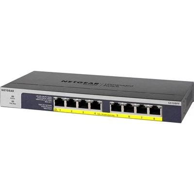 NETGEAR GS108PP Netzwerk Switch  8 Port  PoE-Funktion - Bild 1 von 4