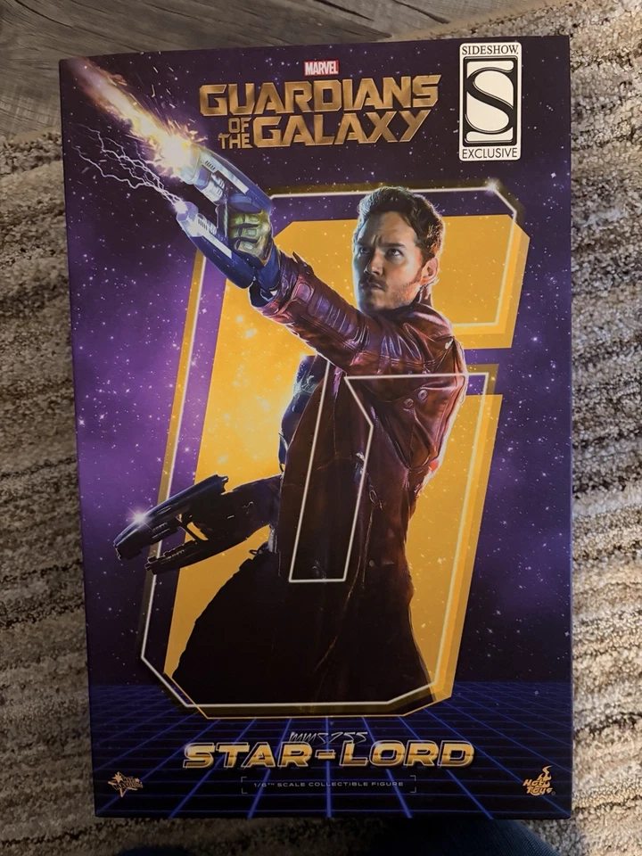 "Figura exclusiva de 12"" Star Lord Hot Toys Sideshow escala 1/6 MMS255 StarLord" Foto 1 de 3