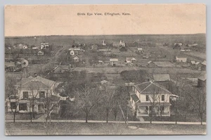Postal #3 Birdseye View, Effingham, Kansas KS RPPC - Imagen 1 de 2
