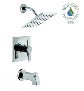 Grifo moderno para bañera y ducha Glacier Bay, 1 mango CROMO CON válvula HD873X-6201 NUEVO - Imagen 1 de 20