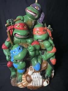 Vintage Rare TMNT Ceramic Lamp Teenage Mutant Ninja Turtles - Picture 1 of 12