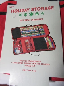 Rot Geschenkpapier Aufbewahrung Organizer Tragetaschen Band Handwerk Urlaub Ganzjahres Posten 2 - Bild 1 von 3