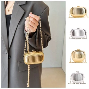 Mini Single Shoulder Bag Golden Silver Lipstick Storage Bag Girls - Picture 1 of 16