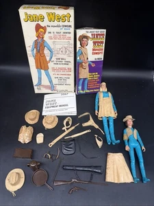 Figura de acción y caja vaquera vintage de Marx Jane y Janice West serie Johnny West - Imagen 1 de 16