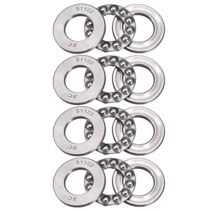 4pcs 51102 Miniature Thrust Ball Bearing Chrome Steel with Washer - Picture 1 of 3