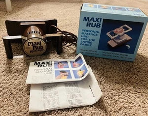 Vintage Maxi Rub Professional Personal Massage Unit Tested With Original Box EUC - Picture 1 of 9