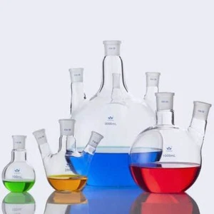 25ml-1000ml Flat Bottom Boiling Flask w/ Standard Outer Joints Lab Glassware gb - Picture 1 of 16